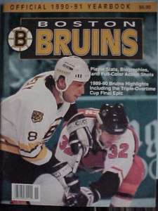 1990 91 Boston Bruins Yearbook RAY BOURQUE CAM NEELY  