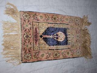 Vintage 26 1/2 Gorgeous Fringed Tapestry Table Runner  
