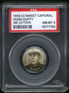 1910 P2 Sweet Caporal Pin Hugh Duffy SL PSA 8 White Sox  