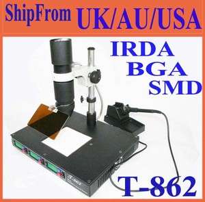 T862 IRDA BGA INFRARED SMT SMD REWORK STATION WELDER 600W PRE HEATING 