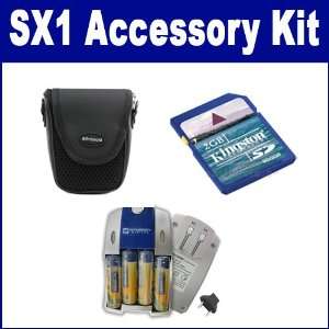  Canon Powershot SX1 Digital Camera Accessory Kit includes 