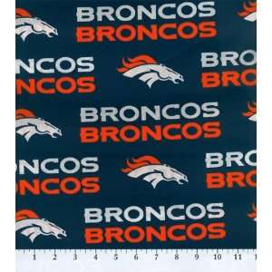  Denver Broncos Logo Cotton Print