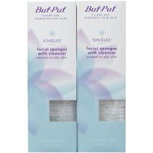  Buf Puf Singles Sponges Oil Free Cleanser 40 Pads In a Box 