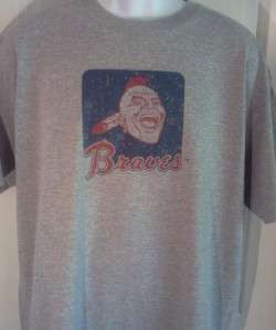 Atlanta BRAVES 1980s Throwback Style Logo T Shirt XL  