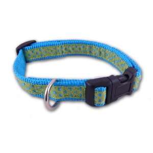 East Side Collection Nylon Polka Dot Dog Collar, 18 26 Inch, Parrot 