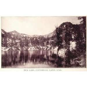  1893 Duotone Print Twin Lakes Cottonwood Canyon Utah 