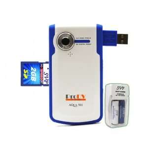 ProDV Cam Aqua 501 Blue Camcorder, FREE 2GB SVP High Speed 