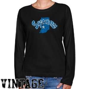  NCAA Indiana State Sycamores Ladies Black Distressed Logo 