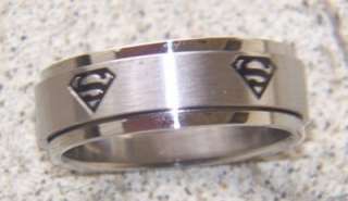 Stainless steel Superman spinner ring ( all sizes here)  