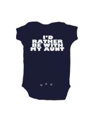 Rather Be With My Aunt Navy Blue Baby One Piece Bodysuit