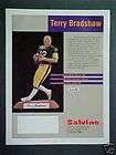 Terry Bradshaw Steelers Salvino Figurine Promo Ad Sheet