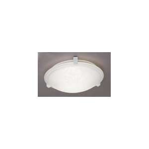 PLC Lighting 7012 WH White Nuova Alabaster Stone / Glass Flushmount 