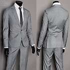   slim fit one Buttons Mens Wedding Suits/gray Jacket+Dress Pants Set
