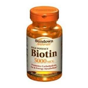  Sundown Biotin Capsules 5000 Mcg 60 Health & Personal 