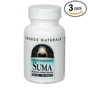  Source Naturals Suma from Brazil 500mg, 50 Tablets (Pack 