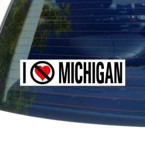  I Hate Anti MICHIGAN   Window Bumper Sticker Automotive