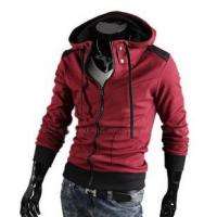 NEW Mens Korean Casual Multi Color Style Hoodie Jacket Sweater Red 