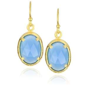    Wendy Mink Rajasthan Blue Calcite Oval Drop Earrings Jewelry