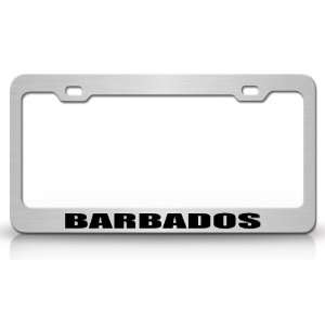  BARBADOS Country Steel Auto License Plate Frame Tag Holder 