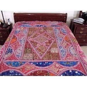  Kundan Pink Decorative Indian Bedding Duvet Tapestry