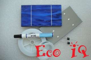 36 A 3x6 .5v WHOLE solar cells WIRES flux for DIY Panel  