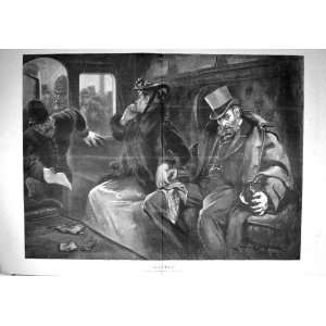  1893 WANTED TRAIN CARRIAGE POLICEMAN CALKIN FINE ART