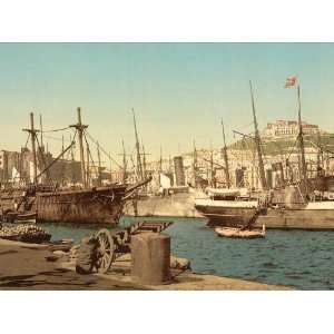  Vintage Travel Poster   Harbor Naples Italy 24 X 18 