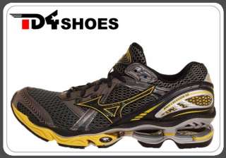 Mizuno Wave Creation 12 Black Yellow Best Running Shoes 8KN10044 