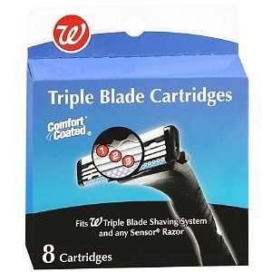   Triple Blade Shaving Cartridges, 8 ea Health 