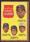 1962 TOPPS NL STRIKEOUT LEADERS KOUFAX DRYSDALE 60 EX  