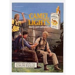   Camel Lights Cigarette Men Sit on Footbridge Print Ad (11515) Home