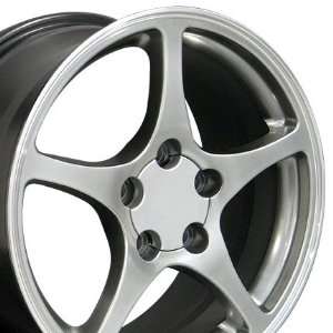   Style Wheel with Machined Lip Fits Corvette   Hyper Silver 18x9.5