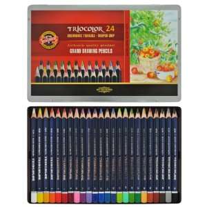  Koh i noor 24 Triocolor Drawing Colored Pencils 3164 