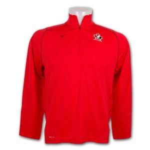  Team Canada IIHF Long Sleeve 1/4 Zip Training Polo (Red 