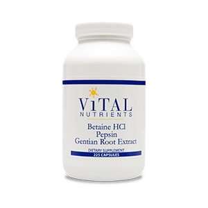  Vital Nutrients Betaine HCL Pepsin & Gentian Root Extract 