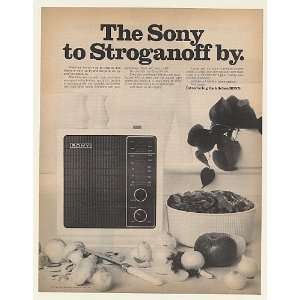 1971 Sony 8F11W Kitchen Radio to Stroganoff By Print Ad (Memorabilia 