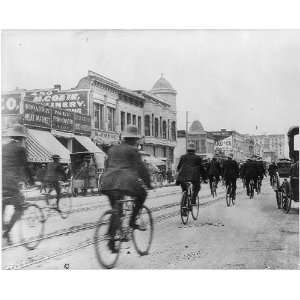  Squad of policemen on bicycles,Los Angeles,California,CA 