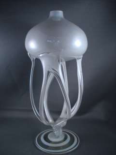 Krosno JOZEFINA Polish ART GLASS Oil Lamp 9 TALL  
