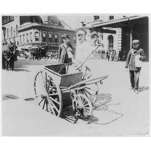   York City,New York,NY,Street sweeper,handcart,c1896
