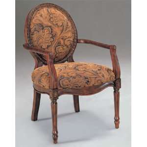   Decor Cherry Brown Floral Print Occassional Arm Chair