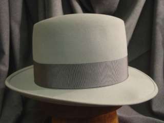 Vintage STETSON Fedora Hat ROYAL DE LUXE Gray Never Worn Original Box 