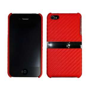  Red Fabric Net Carbon Fiber with Back Stand Snap on Design 