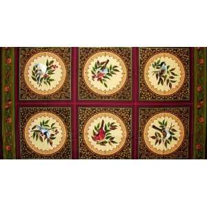  45 Wide Holiday Chorus Panel Cranberry Fabric By The 