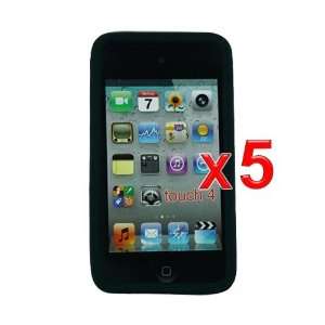   Packs of Soft Silicone Skin Case in Black for Apple iPod touch 4th Gen