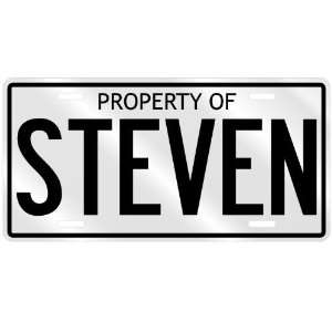    NEW  PROPERTY OF STEVEN  LICENSE PLATE SIGN NAME
