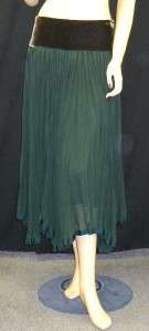 NWT JEAN PAUL GAULTIER Green Pleated Skirt 38 4 $1340  