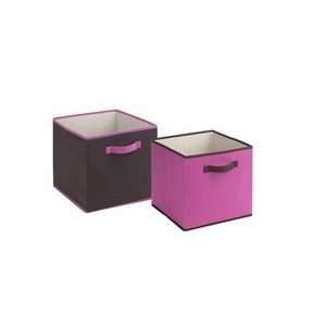  Dorm Storage Cubes   Chocolate & Hot Pink Baby