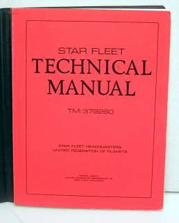 1975 Star Trek Star Fleet Technical Manual Hardcover Book  1st Print 