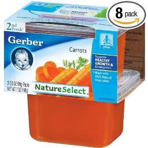 Gerber 2nd Foods Carrots, 2 Count, 3.5 Ounce Tubs (Pack of 8)  