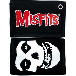  Misfits Black Wallet ~ Skelton Skull Misfits Logo Wallet 
